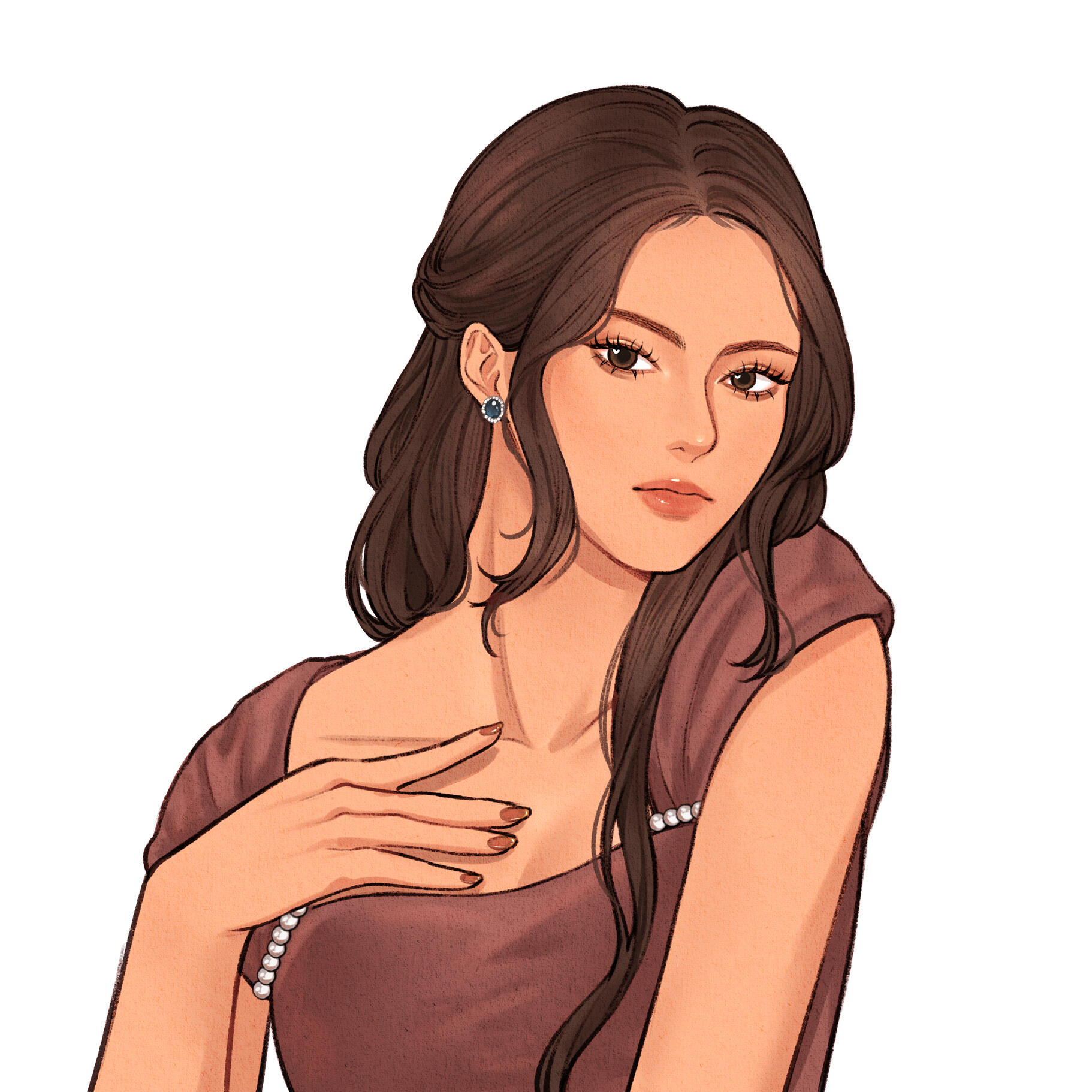 Sapphire Earring by puffymii